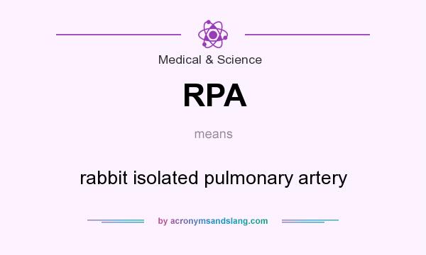 What does RPA mean? It stands for rabbit isolated pulmonary artery