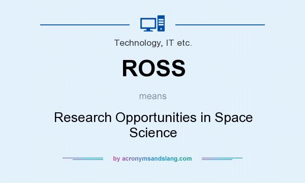What does ROSS mean? It stands for Research Opportunities in Space Science