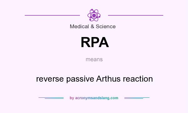 What does RPA mean? It stands for reverse passive Arthus reaction