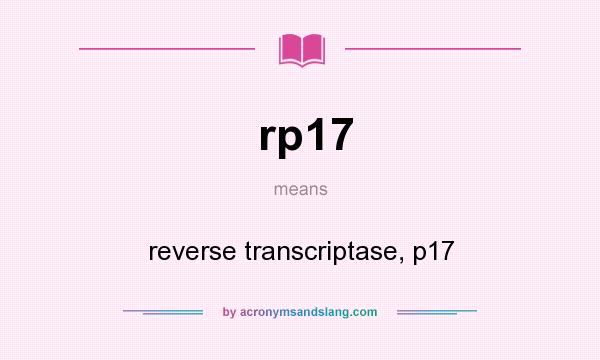 What does rp17 mean? It stands for reverse transcriptase, p17