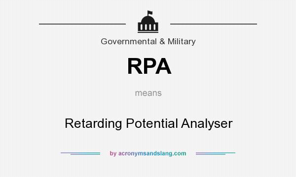 What does RPA mean? It stands for Retarding Potential Analyser