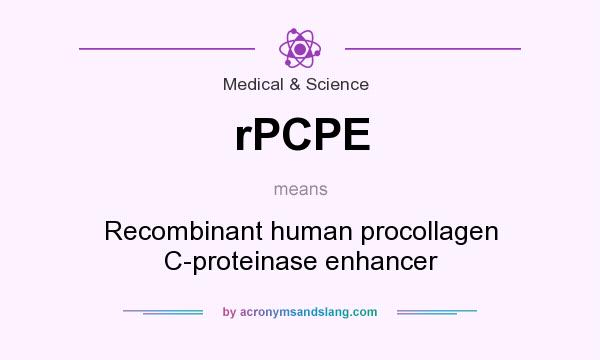 What does rPCPE mean? It stands for Recombinant human procollagen C-proteinase enhancer