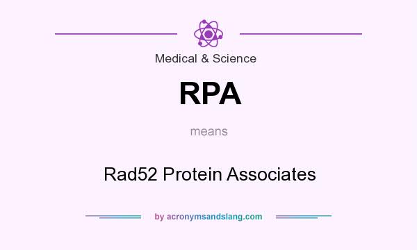 What does RPA mean? It stands for Rad52 Protein Associates