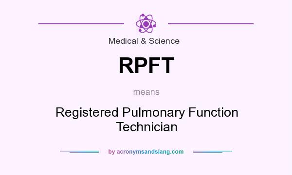 What does RPFT mean? It stands for Registered Pulmonary Function Technician