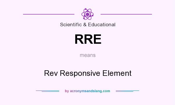 What does RRE mean? It stands for Rev Responsive Element