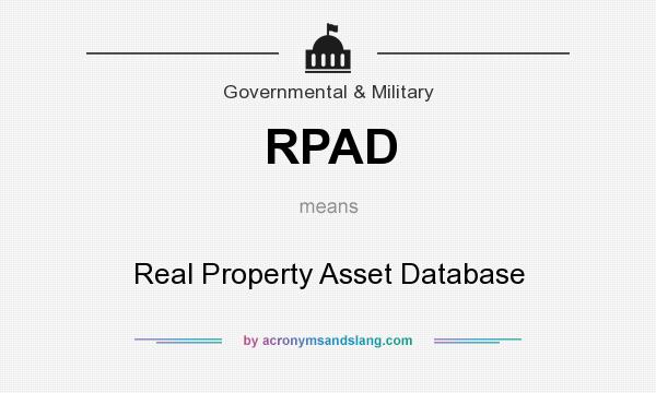What does RPAD mean? It stands for Real Property Asset Database