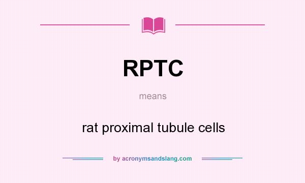 What does RPTC mean? It stands for rat proximal tubule cells