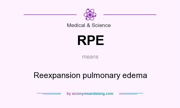 What does RPE mean? It stands for Reexpansion pulmonary edema