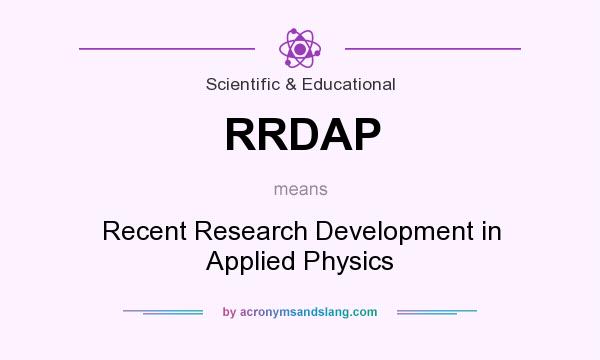 What does RRDAP mean? It stands for Recent Research Development in Applied Physics