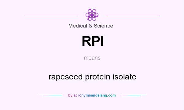 What does RPI mean? It stands for rapeseed protein isolate