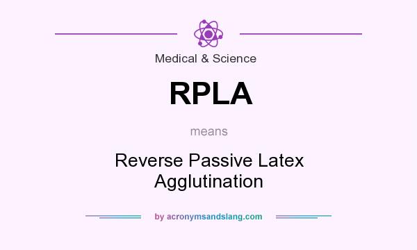 What does RPLA mean? It stands for Reverse Passive Latex Agglutination