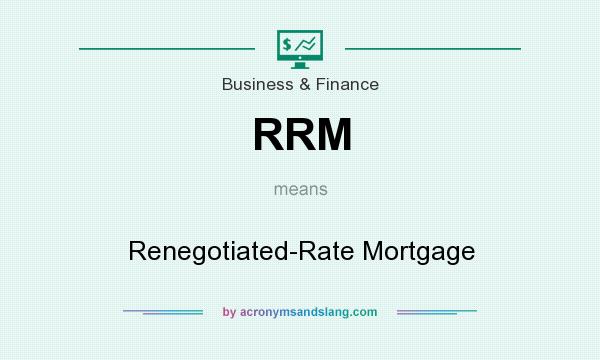 What does RRM mean? It stands for Renegotiated-Rate Mortgage