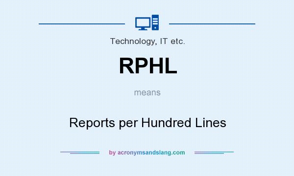 What does RPHL mean? It stands for Reports per Hundred Lines