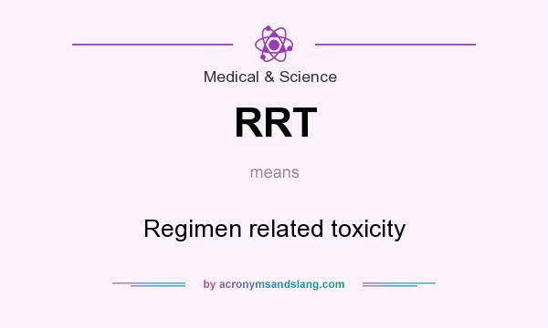 What does RRT mean? It stands for Regimen related toxicity