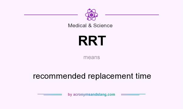 What does RRT mean? It stands for recommended replacement time
