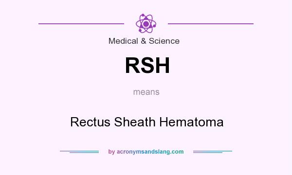 What does RSH mean? It stands for Rectus Sheath Hematoma