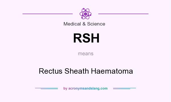 What does RSH mean? It stands for Rectus Sheath Haematoma