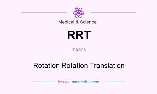What does RRT mean? It stands for Rotation Rotation Translation