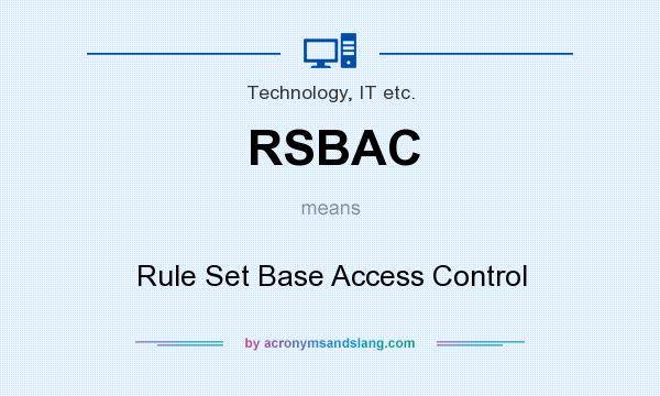 What does RSBAC mean? It stands for Rule Set Base Access Control