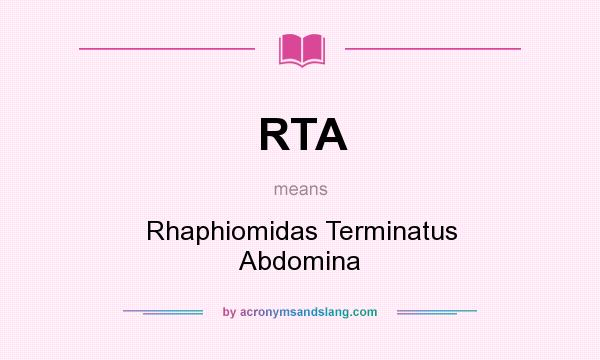 What does RTA mean? It stands for Rhaphiomidas Terminatus Abdomina