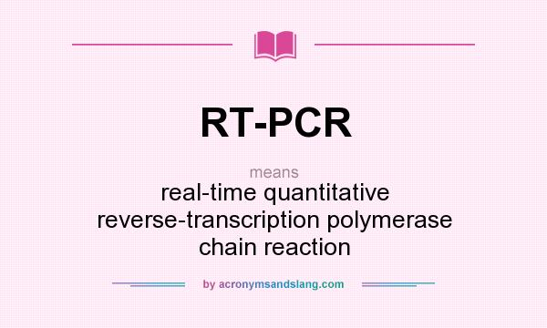 What does RT-PCR mean? It stands for real-time quantitative reverse-transcription polymerase chain reaction