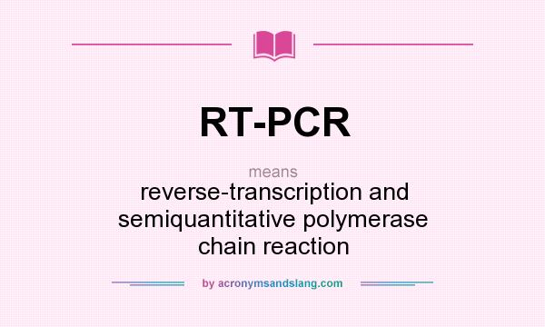 What does RT-PCR mean? It stands for reverse-transcription and semiquantitative polymerase chain reaction