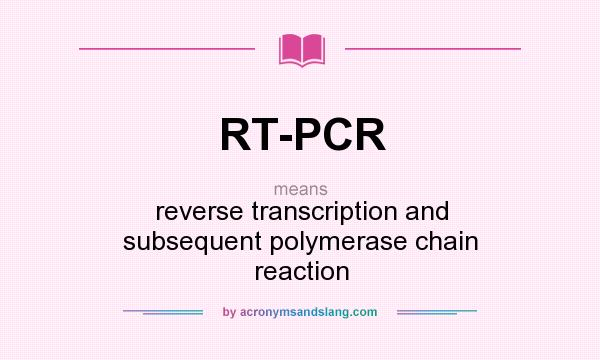 What does RT-PCR mean? It stands for reverse transcription and subsequent polymerase chain reaction