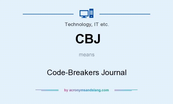 What does CBJ mean? It stands for Code-Breakers Journal