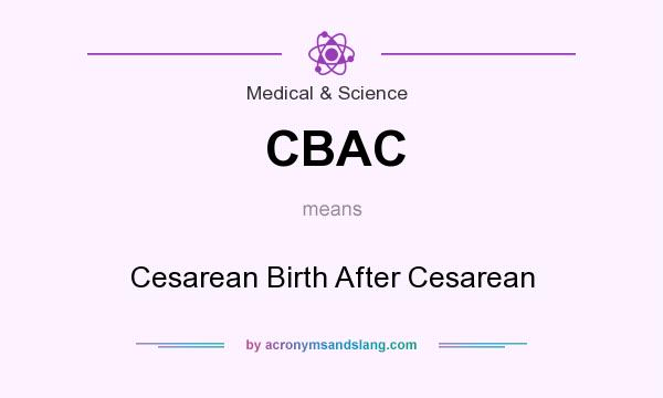 What does CBAC mean? It stands for Cesarean Birth After Cesarean