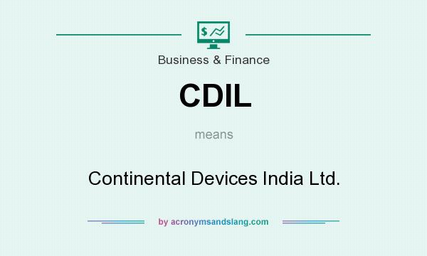 What does CDIL mean? It stands for Continental Devices India Ltd.
