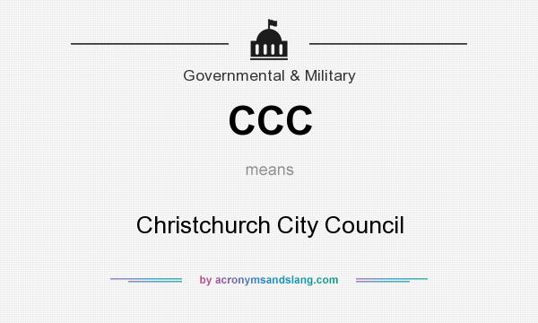 What does CCC mean? It stands for Christchurch City Council