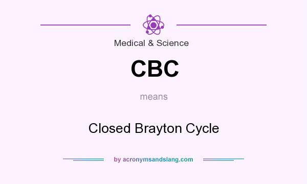 What does CBC mean? It stands for Closed Brayton Cycle