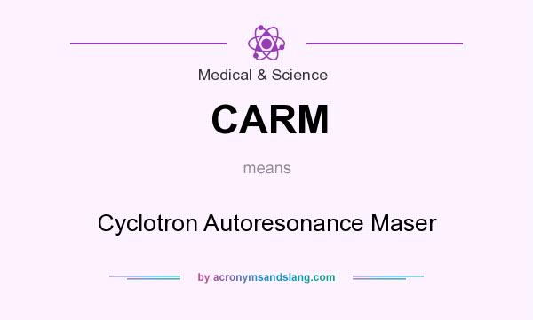 What does CARM mean? It stands for Cyclotron Autoresonance Maser