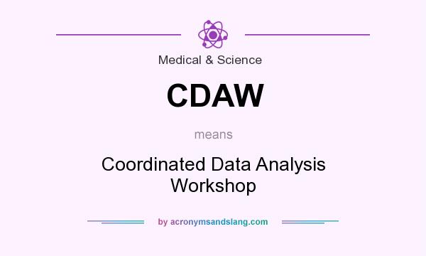 What does CDAW mean? It stands for Coordinated Data Analysis Workshop