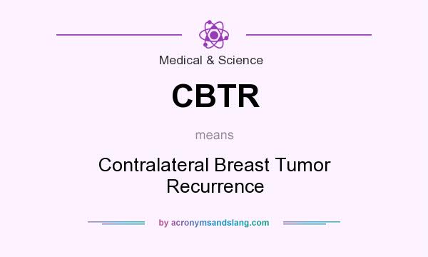 What does CBTR mean? It stands for Contralateral Breast Tumor Recurrence