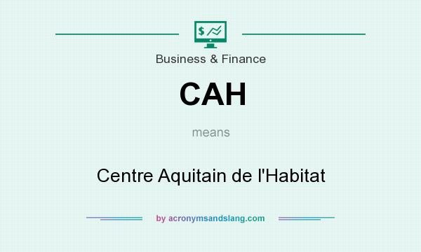 What does CAH mean? It stands for Centre Aquitain de l`Habitat