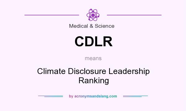 What does CDLR mean? It stands for Climate Disclosure Leadership Ranking