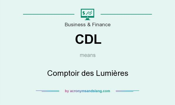 What does CDL mean? It stands for Comptoir des Lumières