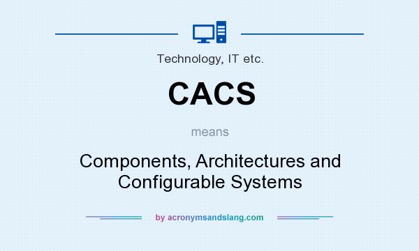 What does CACS mean? It stands for Components, Architectures and Configurable Systems