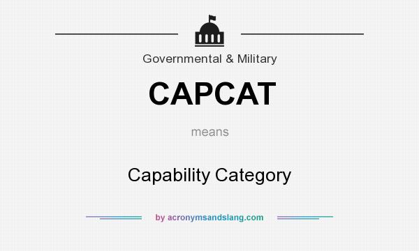 What does CAPCAT mean? It stands for Capability Category