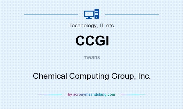 What does CCGI mean? It stands for Chemical Computing Group, Inc.