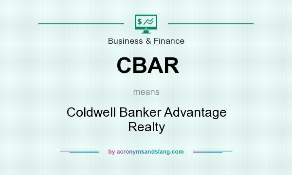 What does CBAR mean? It stands for Coldwell Banker Advantage Realty