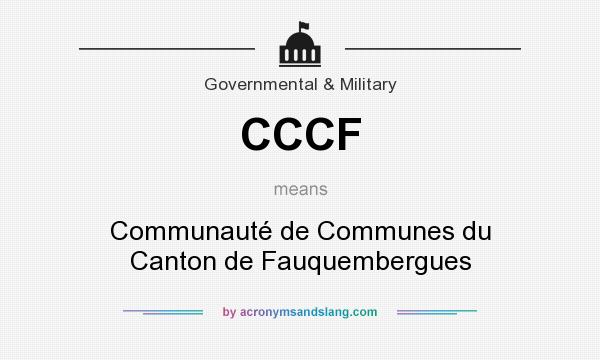 What does CCCF mean? It stands for Communauté de Communes du Canton de Fauquembergues