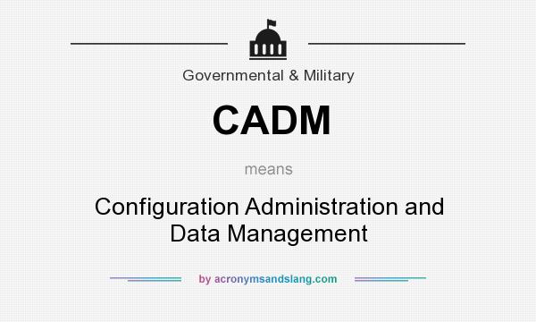 What does CADM mean? It stands for Configuration Administration and Data Management