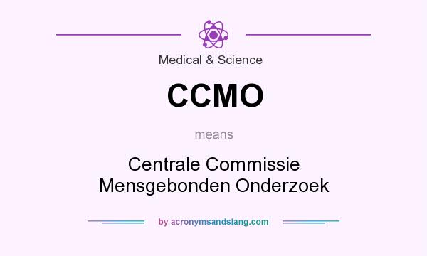 What does CCMO mean? It stands for Centrale Commissie Mensgebonden Onderzoek