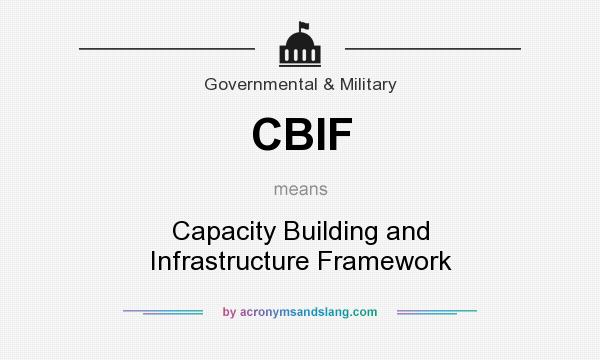 What does CBIF mean? It stands for Capacity Building and Infrastructure Framework