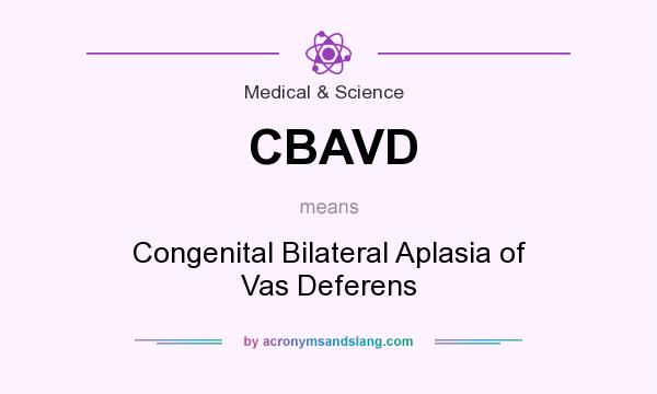 What does CBAVD mean? It stands for Congenital Bilateral Aplasia of Vas Deferens