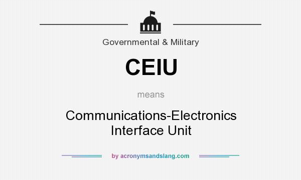 What does CEIU mean? It stands for Communications-Electronics Interface Unit