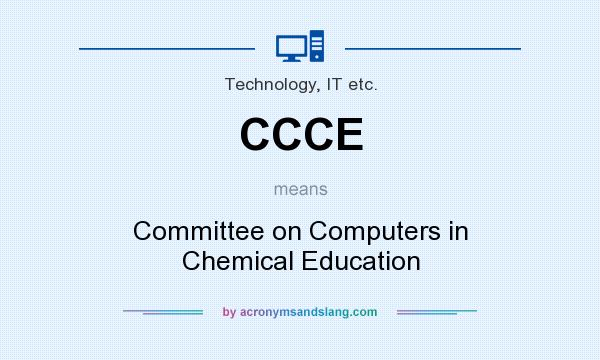 What does CCCE mean? It stands for Committee on Computers in Chemical Education