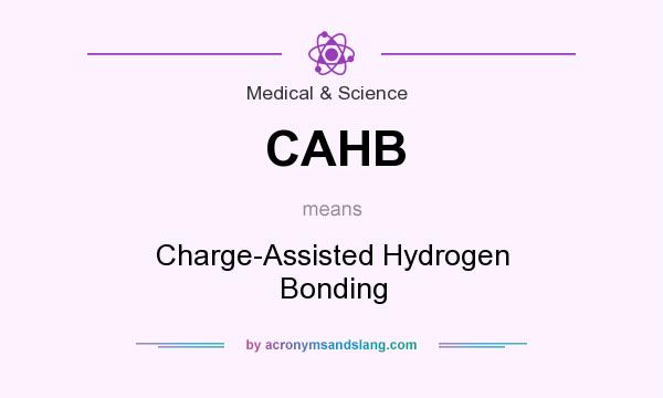What does CAHB mean? It stands for Charge-Assisted Hydrogen Bonding
